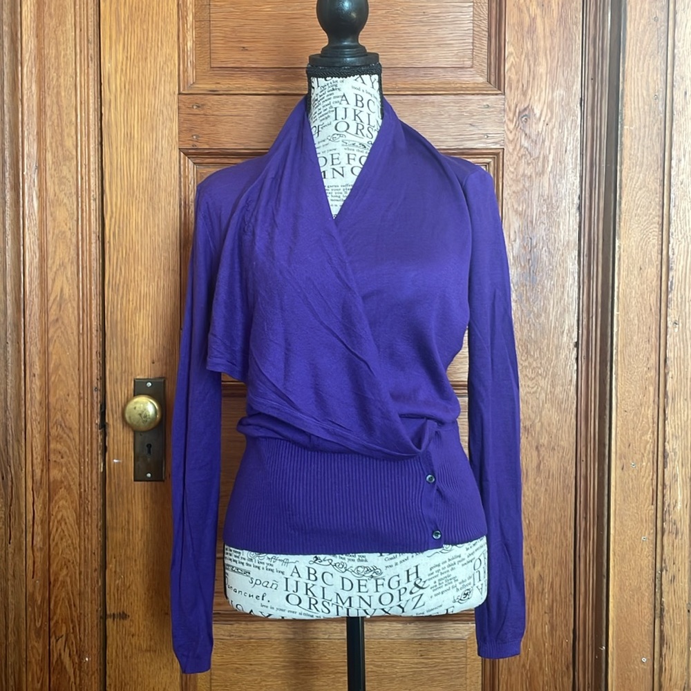 Draped Tahari sweater.